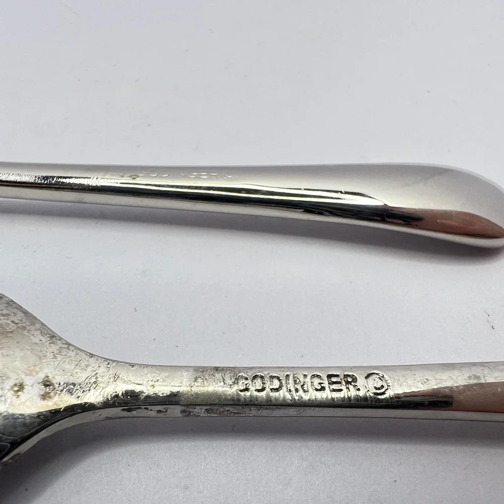 Godinger Jam Spoon and Butter Knife‎ Set Small Heart Handle Polished Silverplate